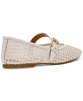 Dv Dolce Vita Women's Mulaney Floral Lace Mesh Mary Jane Flats