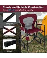 Outdoor Rocker Camping Chair with Dual Springs and Padded Back