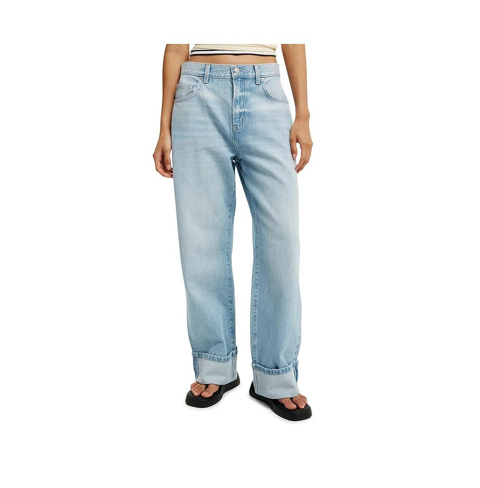 Cotton On Women's Loose Cuff Jean