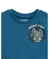 How to Train Your Dragon Toddler Boys DreamWorks Toothless T-Shirt and French Terry Shorts Outfit Set
