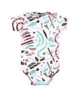 Hudson Baby Girls Cotton Bodysuits Abstract, Preemie