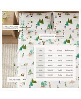 Linery & Co. Christmas Turkish Cotton Double-Brushed Flannel Bed Sheet Set