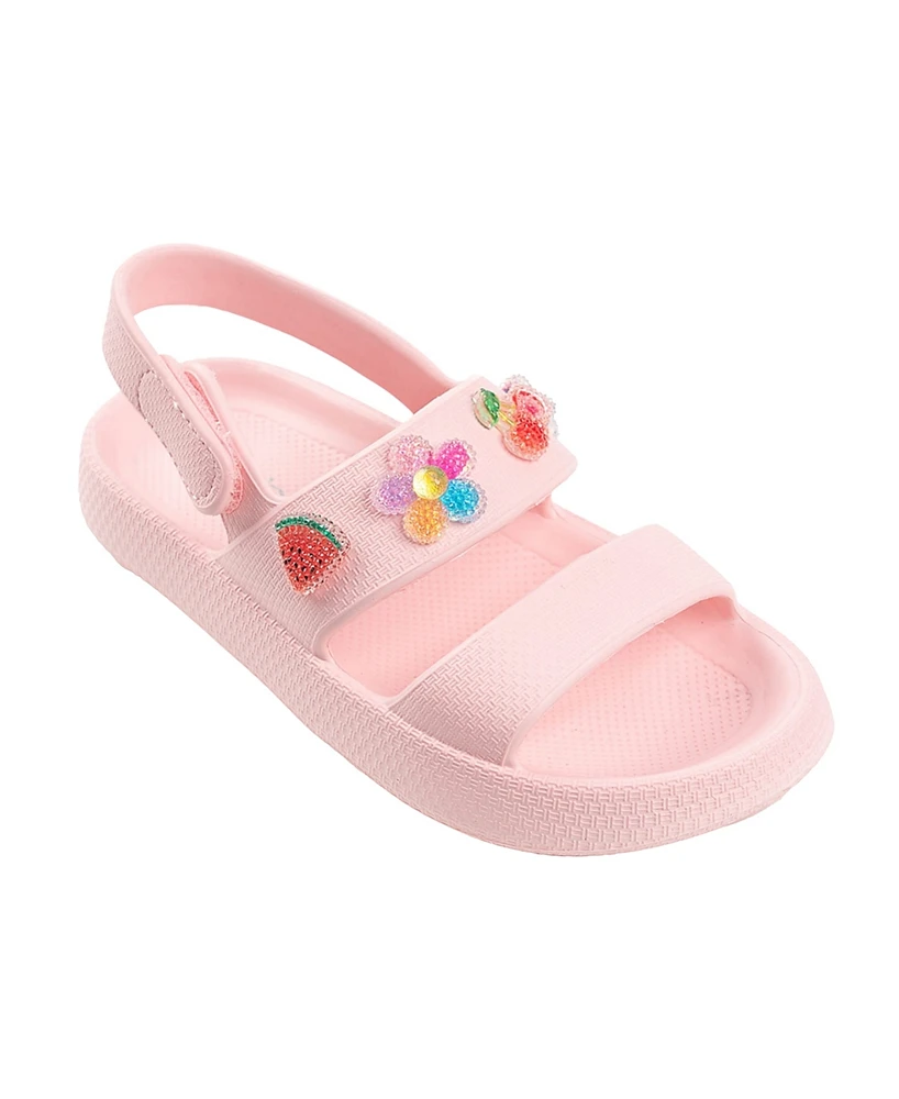 Bebe Little Girls Cute and Comfortable Summer with Charms Sandals