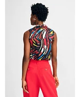 Isaac Mizrahi Women's Neck Tie Blouse
