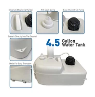 SereneLife Portable Handwash Sink with 24 Liter Waste Holding Tank, Basin Stand, and Rolling Wheels – Ideal for Indoor & Outdoor Use