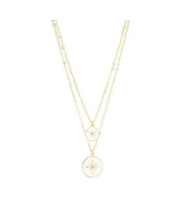Layered Enamel Charm Necklace