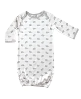 Luvable Friends Baby Boys Unisex Cotton Gowns, Elephant, Preemie/Newborn