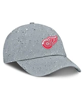 Fanatics Women's Gray Detroit Red Wings Heritage Snow Day Speckle Adjustable Hat