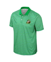 Colosseum Men's Green Oregon Ducks Striped Polo Shirt