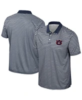 Colosseum Men's Navy Auburn Tigers Striped Polo Shirt