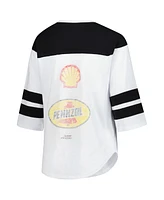 Starter Women's White Joey Logano Grand Slam 3/4-Sleeve T-Shirt