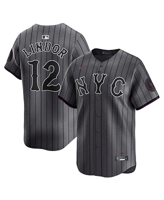 Nike Men's Francisco Lindor Gray New York Mets City Connect Limited Player Jersey