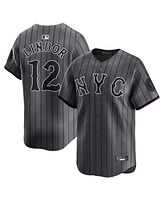 Nike Men's Francisco Lindor Gray New York Mets City Connect Limited Player Jersey
