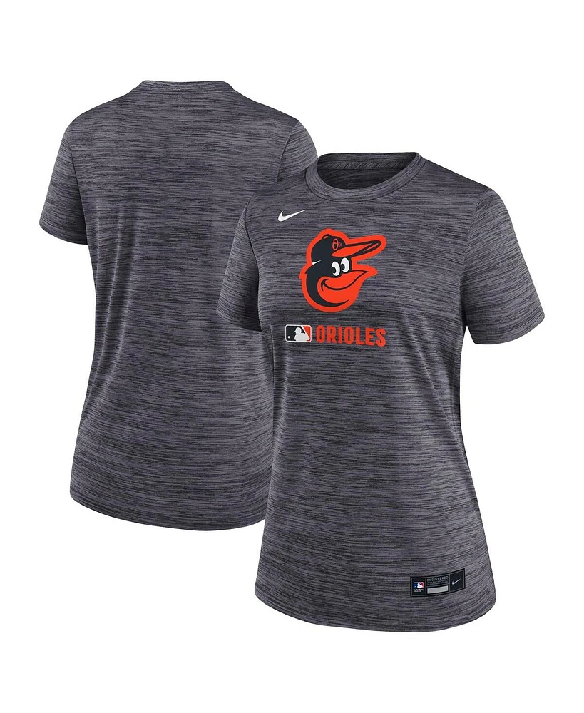 Nike Women's Black Baltimore Orioles Authentic Collection Velocity Performance T-Shirt