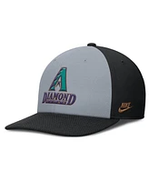 Nike Men's Gray/Black Arizona Diamondbacks Pro Performance Snapback Hat