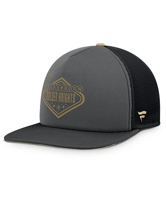 Fanatics Men's Gray/Gold Vegas Golden Knights Authentic Pro Hometown Rink Foam Trucker Snapback Hat