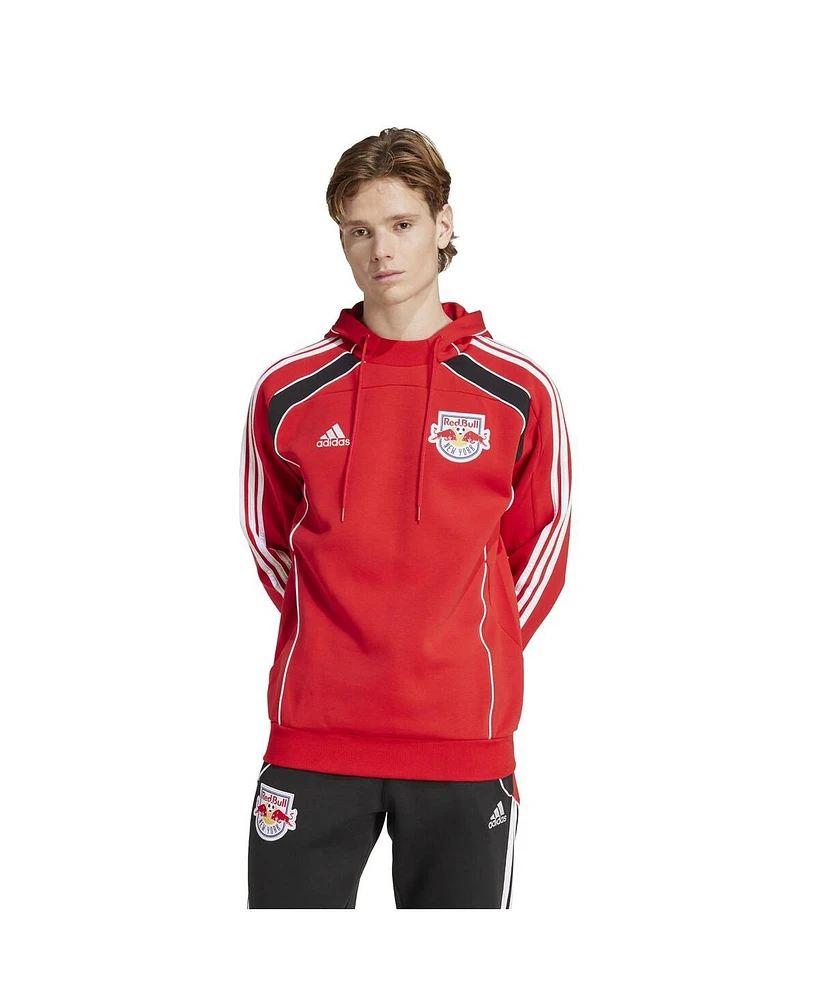 Adidas Men's Red New York Bulls 2025 Travel Pullover Hoodie