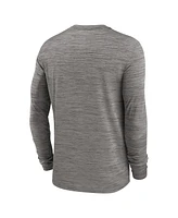 Jordan Men's Heather Gray Florida Gators 2024 Sideline Velocity Performance Long Sleeve T-Shirt