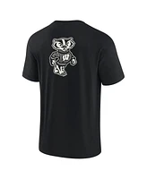 Fanatics Men's and Women's Black Wisconsin Badgers Elements Super Soft Short Sleeve T-Shirt