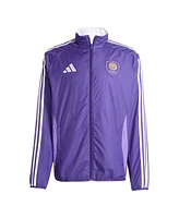 Adidas Men's Purple/White Orlando City Sc 2025 Anthem Reversible Full-Zip Jacket