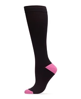 MeMoi Women's Unisex Solid Nylon 15-20mmHg Graduated Compression Socks UOY07412