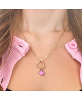 The Lovery Bubblegum Pink Clover Charm 14K Gold - 10 millimeters