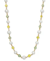 Charter Club Gold-Tone Stone & Imitation Pearl Strand Necklace, 42" + 2" extender, Exclusively at Macy's