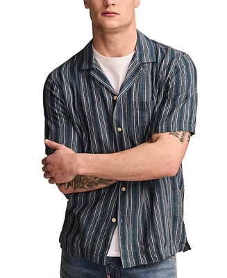 Lucky Brand Men's Camp-Collar Stripe Shirt