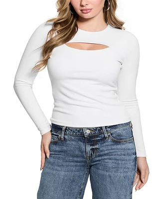 Guess Women's Long-Sleeve Cutout Top