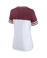 Fanatics Women's White/Maroon Minnesota Golden Gophers Iconic Color Block T-Shirt