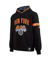 Two Hype x Nba Men's Black New York Knicks Culture Hoops Collection Premium Pullover Hoodie