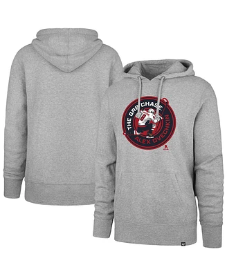 '47 Brand Men's Alexander Ovechkin Gray Washington Capitals GR8 Chase Headline Pullover Hoodie