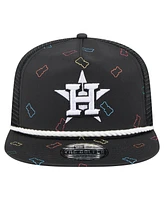 New Era Men's Black Houston Astros Gummy Golfer Trucker Adjustable Hat