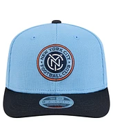New Era Men's Sky Blue/Navy New York City Fc 2025 Jersey Hook 9SEVENTY Stretch-Snap Hat