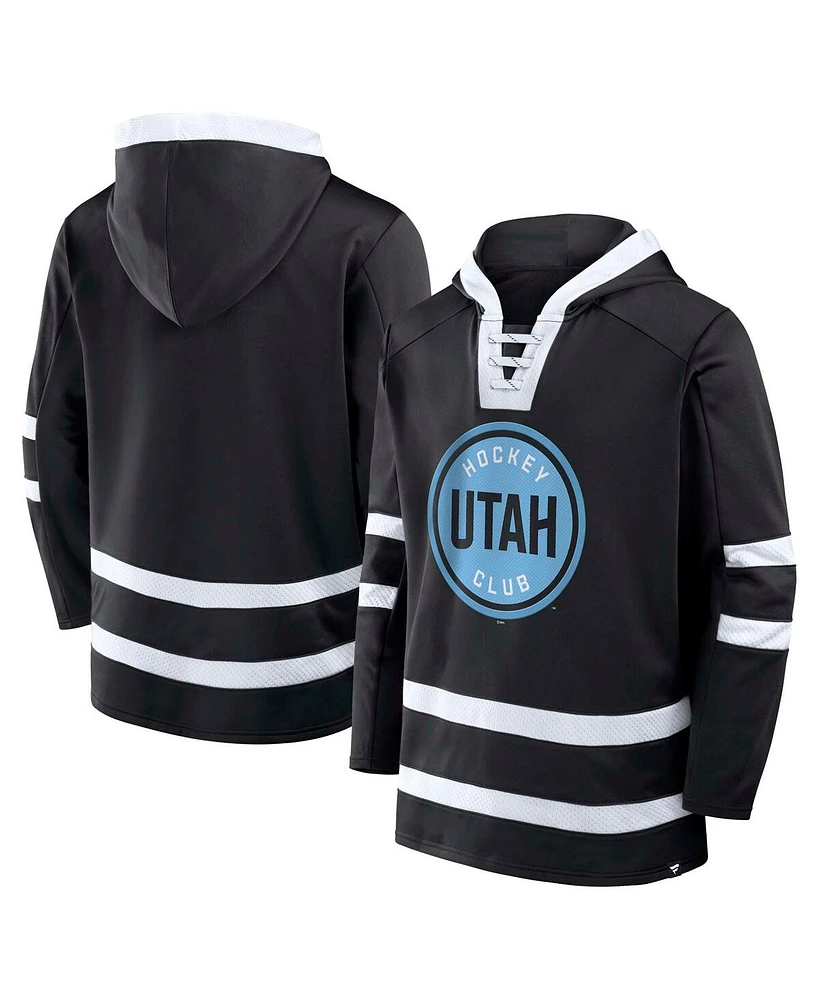 Fanatics Men's Black Utah Hockey Club Inside Line Pullover Hoodie