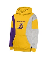 Outerstuff Big Boys and Girls Gold Los Angeles Lakers Ace the Hole Pullover Hoodie