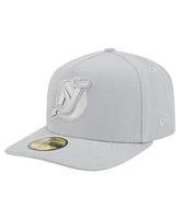 New Era Men's Gray Jersey Devils Color Pack A-Frame 59FIFTY Fitted Hat