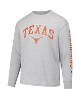 Champion Big Boys and Girls Gray Texas Longhorns Distressed Arch Over Logo Long Sleeve T-Shirt