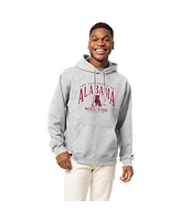 League Collegiate Wear Men's Heather Gray Alabama Crimson Tide Tall Arch Essential Pullover Hoodie