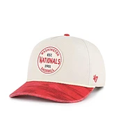 '47 Brand Men's Cream/Red Washington Nationals Fiji Rope Hitch Adjustable Hat