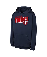 Outerstuff Big Boys and Girls Navy Minnesota Twins Cyber Punk Pullover Hoodie