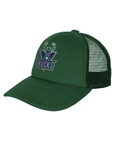 Mitchell & Ness Big Boys and Girls Hunter Green Milwaukee Bucks Core Evergreen Trucker Adjustable Hat
