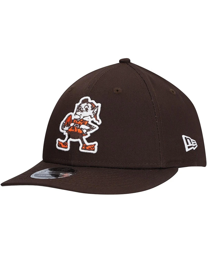 New Era Men's Brown Cleveland Browns Main Low Profile 9FIFTY Snapback Hat