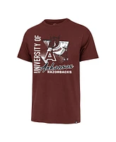 '47 Brand Men's Crimson Arkansas Razorbacks Side Arm Franklin T-Shirt