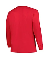Champion Men's Red Louisville Cardinals Big Tall 2-Hit Long Sleeve T-Shirt