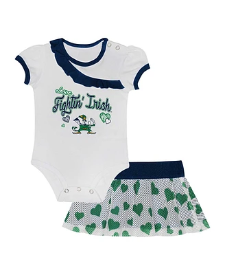 Outerstuff Baby Boys and Girls 2-Piece Notre Dame Fighting Irish Love My Team Bodysuit Skirt Set