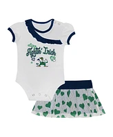 Outerstuff Baby Boys and Girls 2-Piece Notre Dame Fighting Irish Love My Team Bodysuit Skirt Set