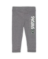 Outerstuff Girls Toddler 2-Piece Michigan State Spartans Clubhouse Pullover Hoodie and Legging Set