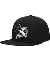 Mitchell & Ness Men's Black San Jose Sharks Team Snapback Hat
