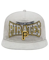 New Era Men's Gray Pittsburgh Pirates Corduroy Golfer Snapback Hat